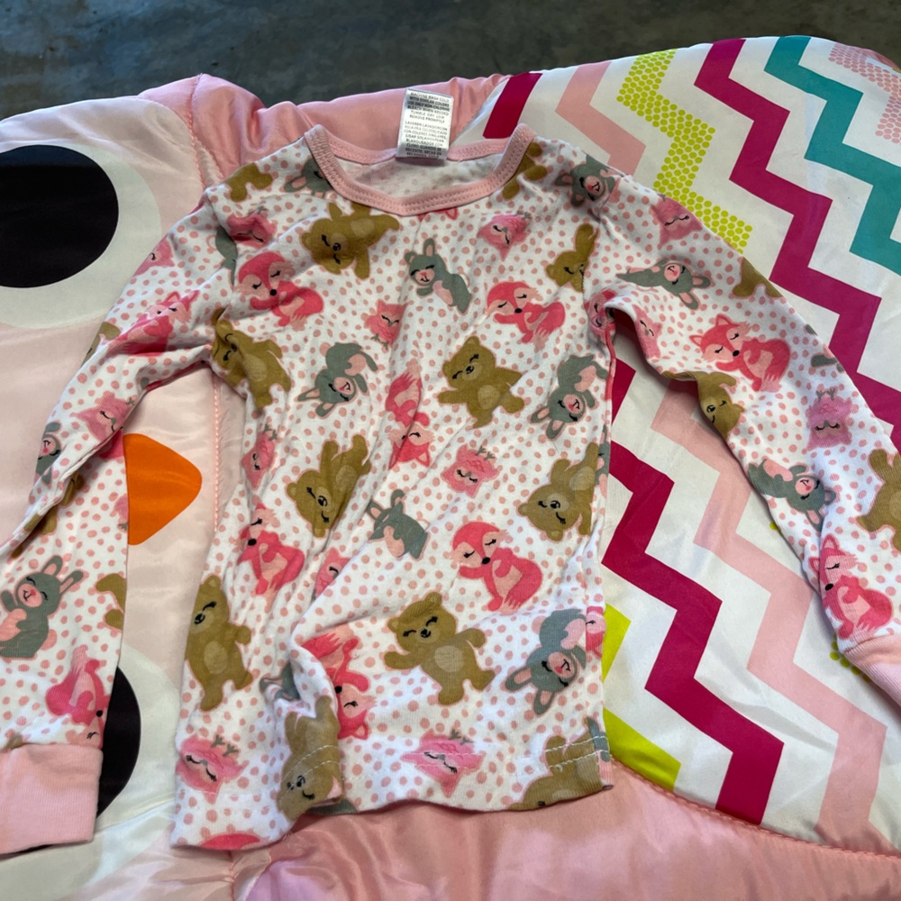 Woodland creatures Long Sleeve Girls Blouse Fox Bear Owl Multi-Colored 4T